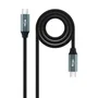 Nanocable Cable USB 3.2 Tipo-C a Tipo-C 100W 20Gbps 1m Gris y Negro